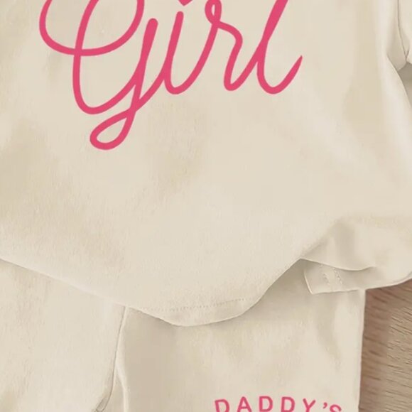 Daddy's Girl Outfit, Father's Day Gift Idea, Baby Girl Outfit, Summer Outfit - Picture 3 of 3